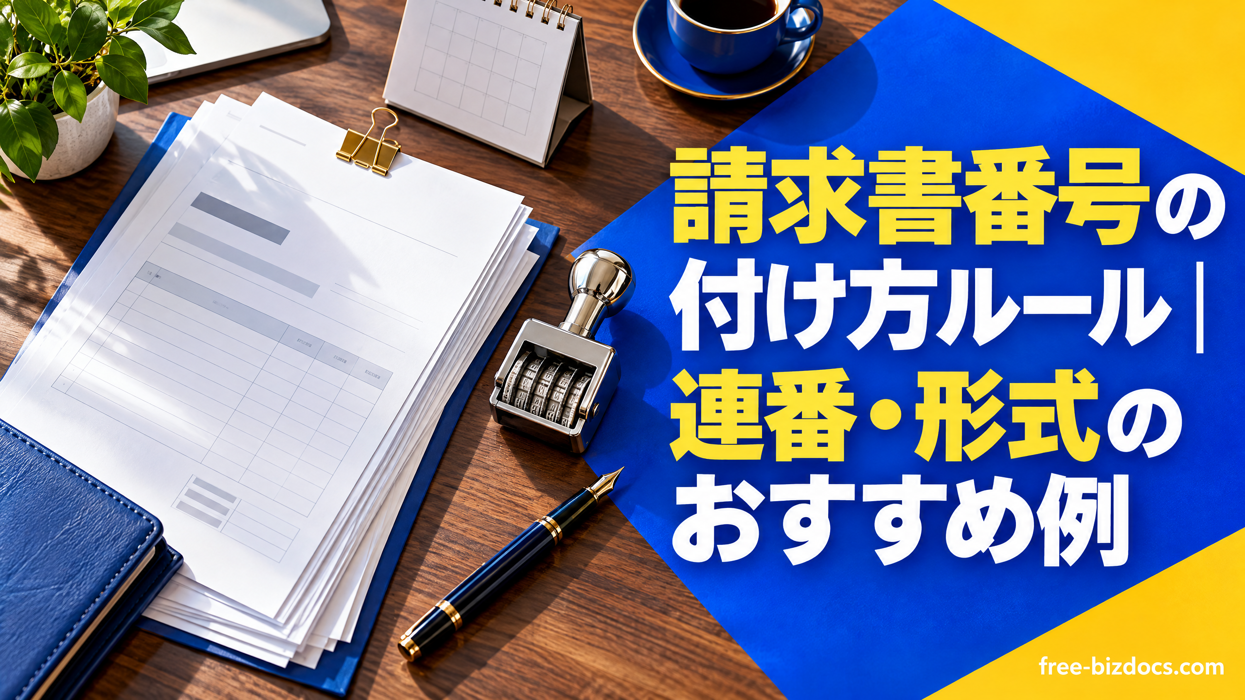 請求書番号の付け方ルール｜連番・形式のおすすめ例
