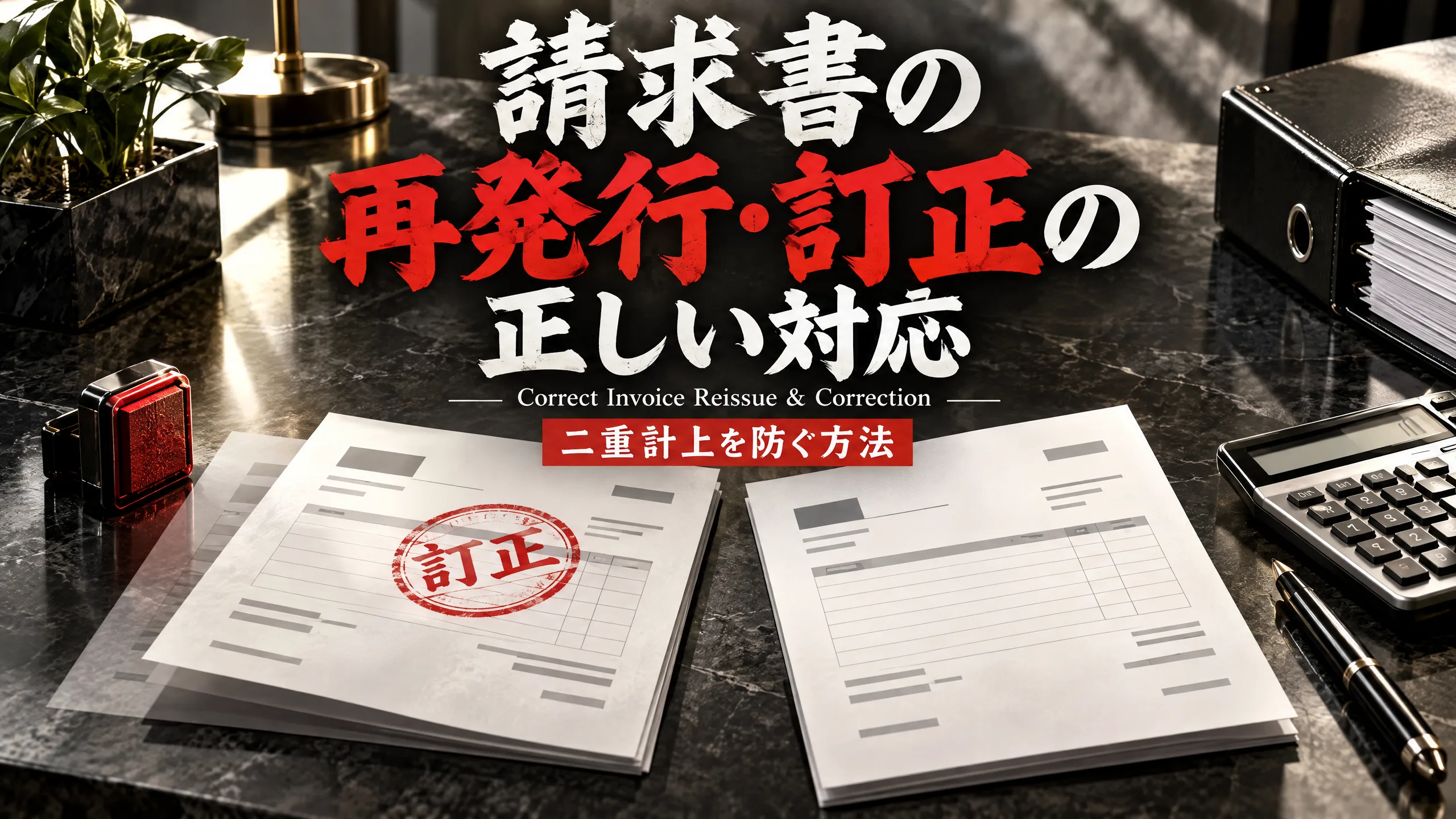 請求書の再発行・訂正の正しい対応|二重計上を防ぐ方法