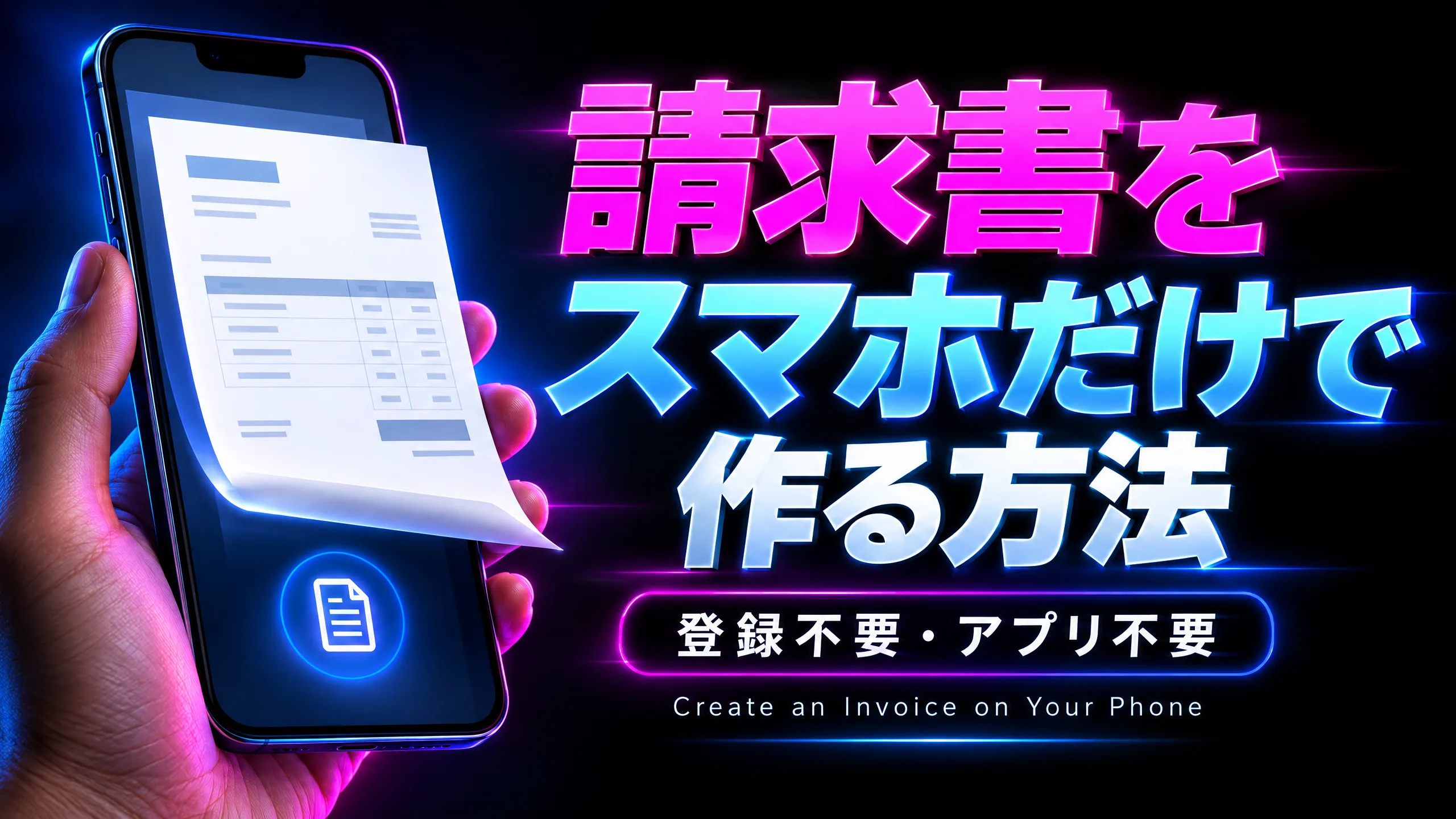 請求書をスマホだけで作る方法｜登録不要・アプリ不要
