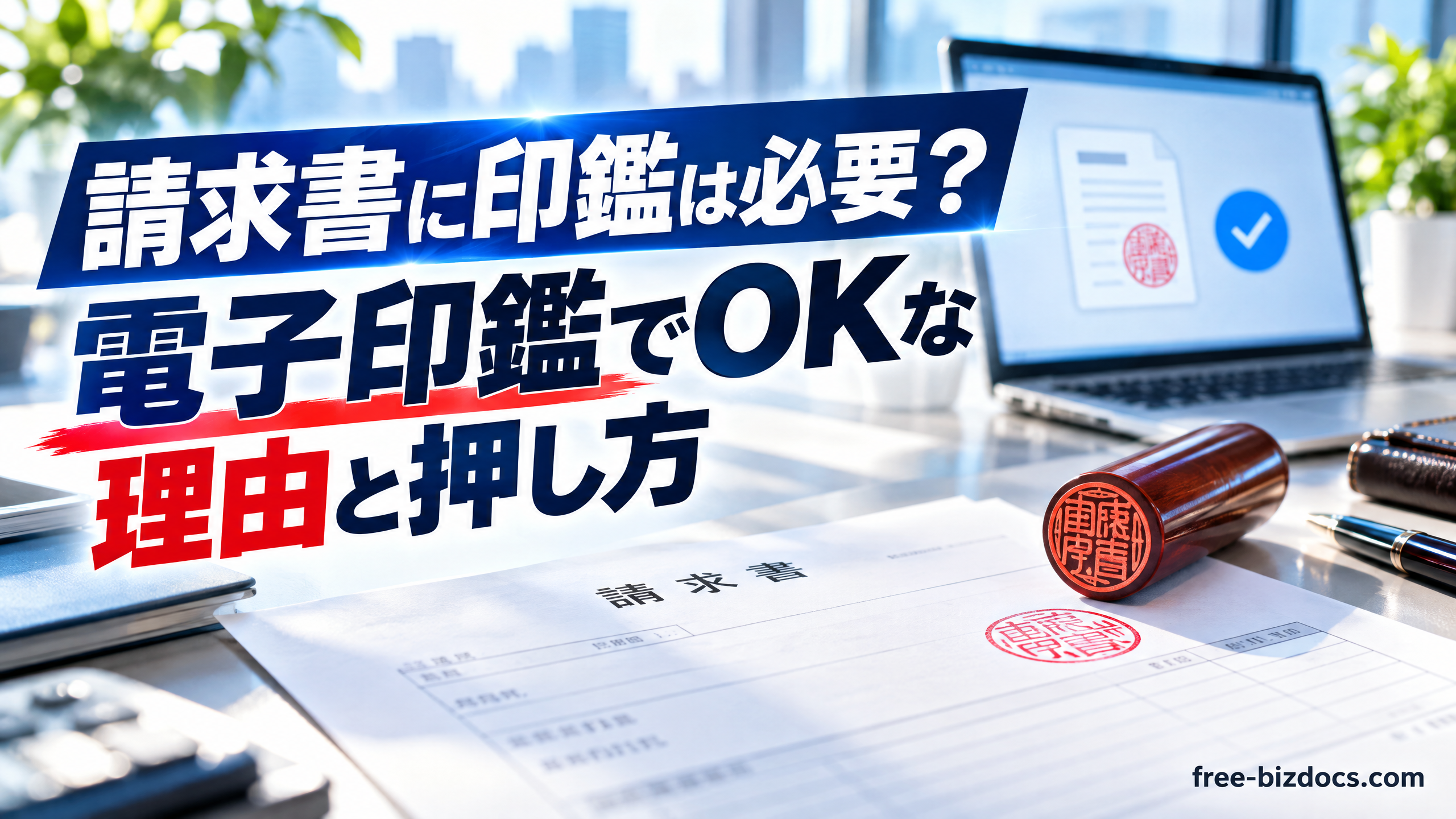 請求書に印鑑は必要？電子印鑑でOKな理由と押し方