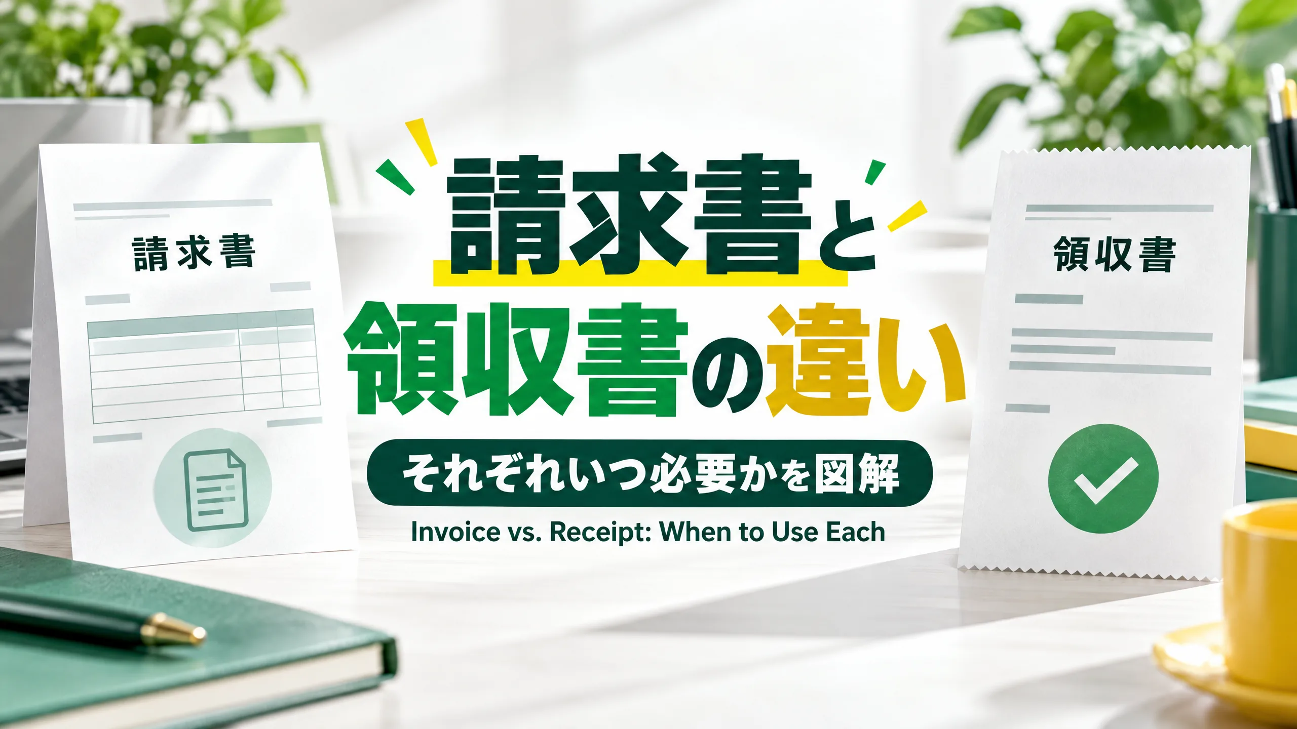 請求書と領収書の違い｜それぞれいつ必要かを図解