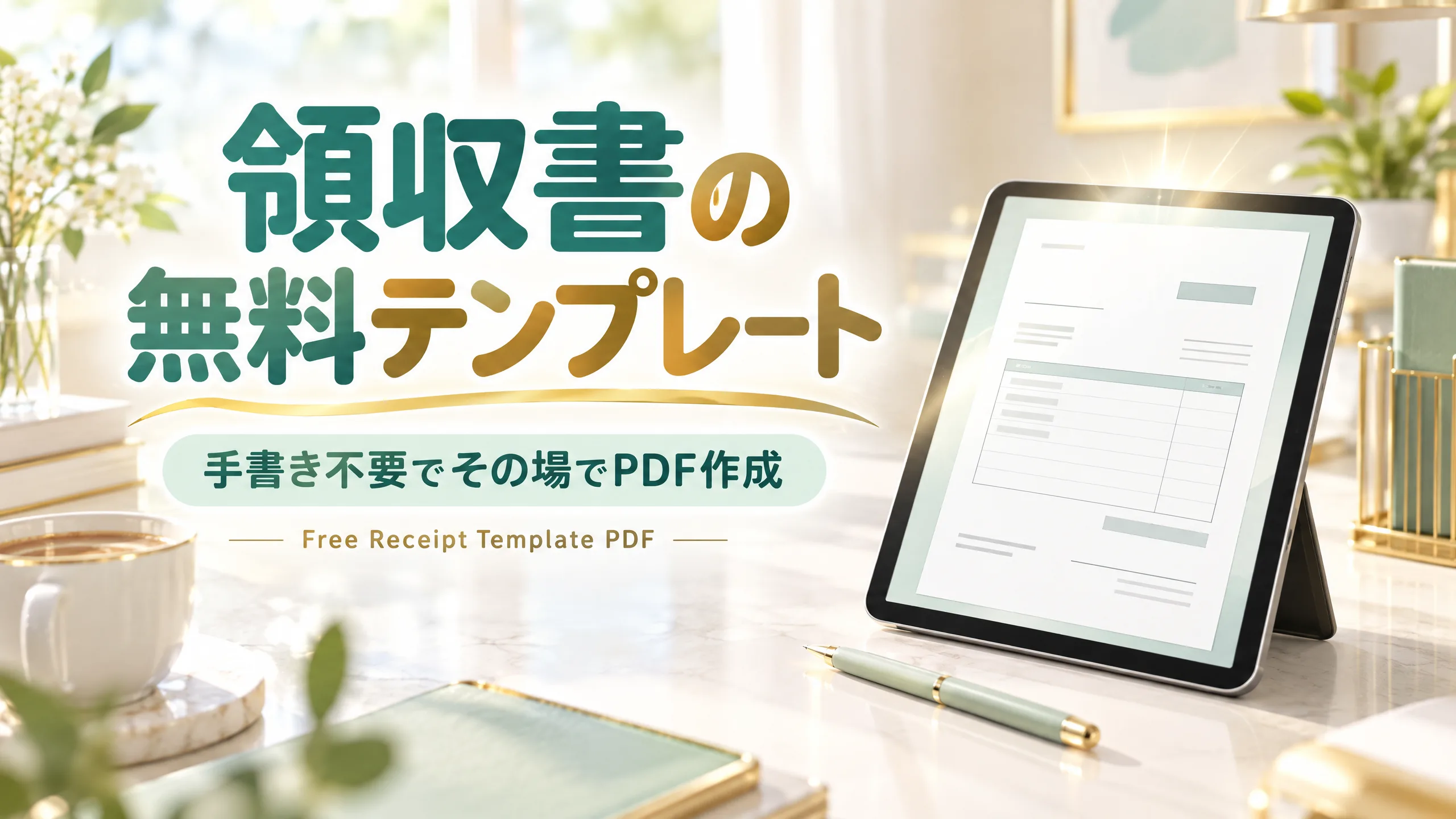 領収書の無料テンプレート｜手書き不要でその場でPDF作成