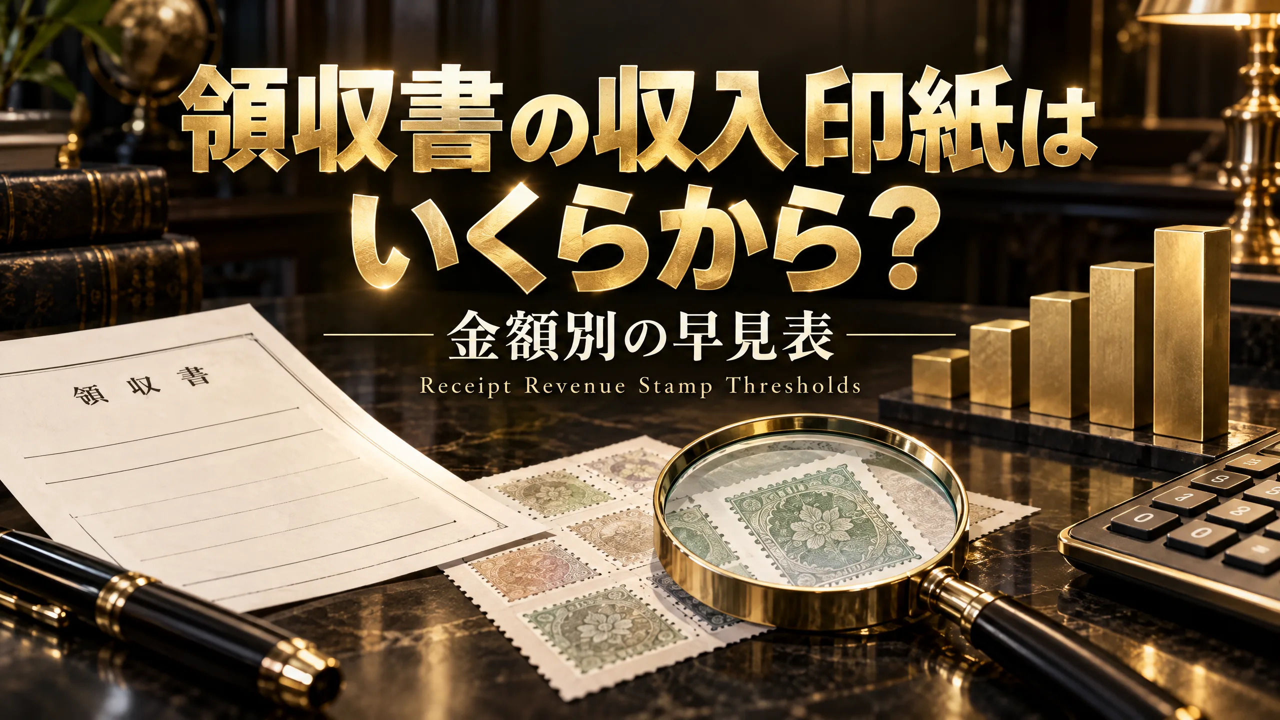 領収書の収入印紙はいくらから？金額別の早見表
